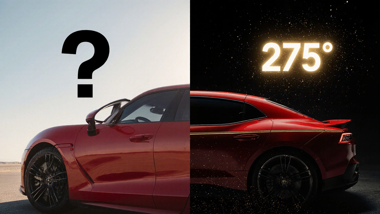 Split image comparing generic paint vs. exact factory color code.